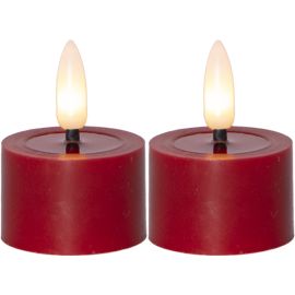 FLAMME FLOW t-lys Ø 4 cm 2-pk rød_060-02