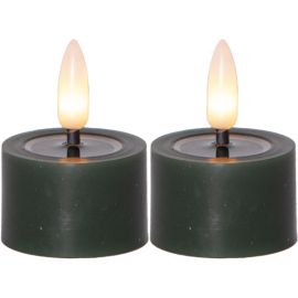 FLAMME FLOW t-lys Ø 4 cm 2-pk grønn_060-04