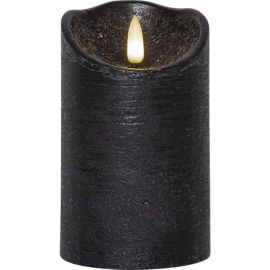 FLAMME RUSTIC 12 cm kubbelys svart batteri/timer_061-17