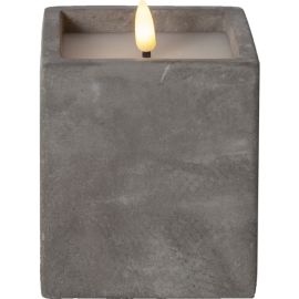 CEM FLAMME lys i sement 11 cm batteri/ti