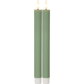 FLAMME STRIPE KRONELYS 2-PK GRØNN_061-65