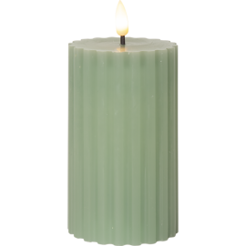FLAMME STRIPE KUBBELYS 15 CM GRØN_061-68