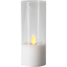 M-TWINKLE lys i glass 12,5 cm batteri/timer _063-15