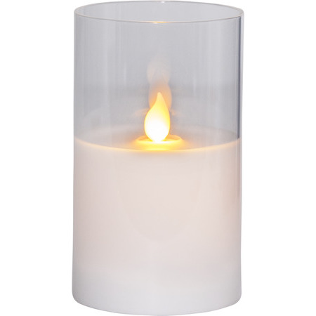 M-TWINKLE lys i glass 12,5 cm batteri/timer_063-17