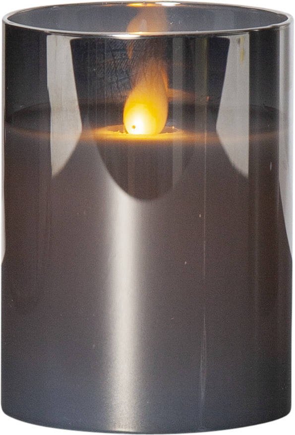 M-TWINKLE lys i glass 7,5 cm sotet batteri/timer_063-26