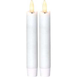 FLAMME kronelys 2-pk hvit H 15 cm_063-29