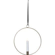 FLAMME RING hengende m/lys messing batteri/timer_063-44