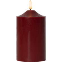 FLAMME kubbelys 15 cm rød batteri/timer_063-53