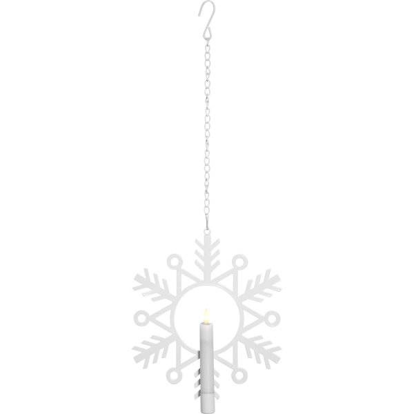 FLAMME SNOW candel dekorasjon batteri/timer_063-56