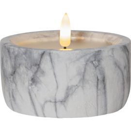 FLAMME MARBLE kubbelys 10x7,5 cm batteri/timer_064-16