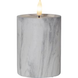 FLAMME MARBLE kubbelys 12,5 cm batteri/timer_064-17