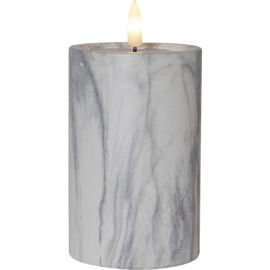 FLAMME MARBLE kubbelys 15 cm timer/batteri_064-18
