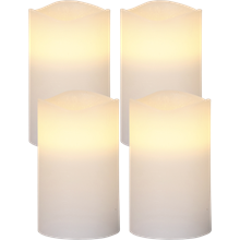 MAY vokslys 4pk hvite 12,5 cm batteri/timer_064-60