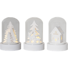 KUPOL064-90 kuppel m/lazer cut hvit 3-pk CR2032 batteri