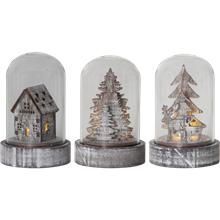 KUPOL064-91 kuppel m/lazer cut grå 3-pk CR2032 batteri