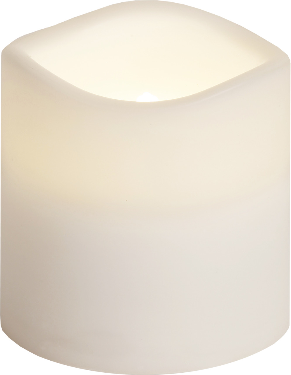 Paul kubbelys 7,5 cm hvit batteri/timer_067-77