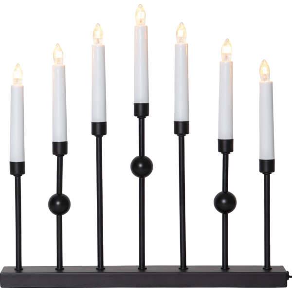 GUSTAVO stake 7-lys svart