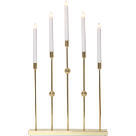 GUSTAVO HØY STAKE 5-LYS MESSING