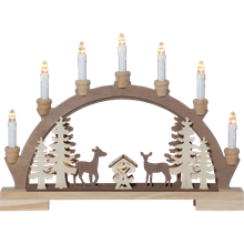 FAUNA271-68 dekorasjon 7-lys rådyr natur 2xAA batterier/timer