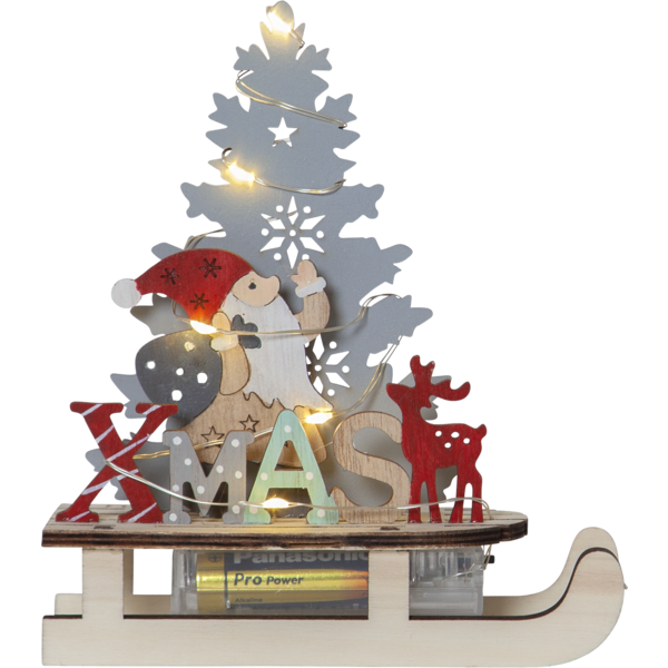 REINBEK dekorasjon Nisse på slede