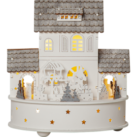 GRAUBERG LAZERCUT SPILLEDÅSE 19 CM GRÅ 2XAA BATTERI/TIMER