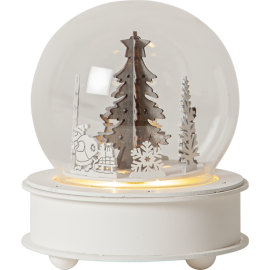 GRAUBERG LAZERCUT SPILLEDÅSE SNØKULE GRÅ 2xAAA BATTERI/TIMER