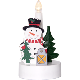 BILLY STAKE 1-LYS SNØMANN BATTERI/TIMER