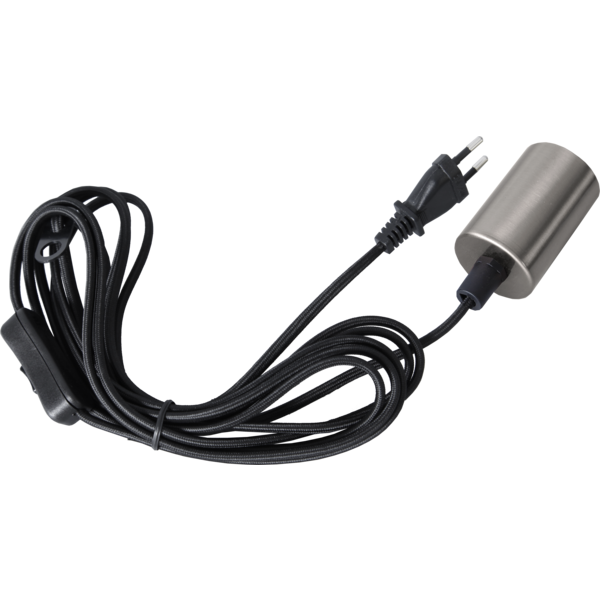 STIL oppheng børstet stål m/bryter E27 3