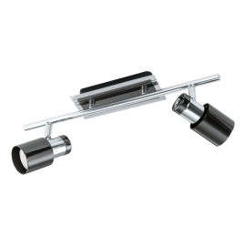 DAVIDA 1 SKINNE  KROM/SORT 2x5W GU10 LED_30833