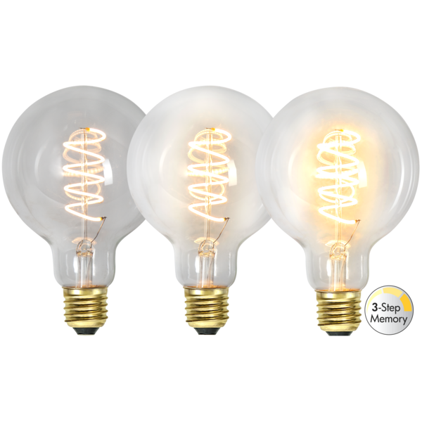 Smart LED klar G95 E27 4W 2100K 270lm 3-