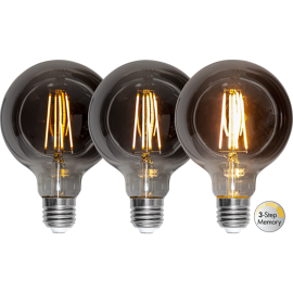 GLOW SMOKE PÆRE G95 E27 2200K 260LM 3-STEP355-89