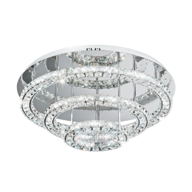 TONERIA KROM OG KRYSTAL LED  Ø75CM