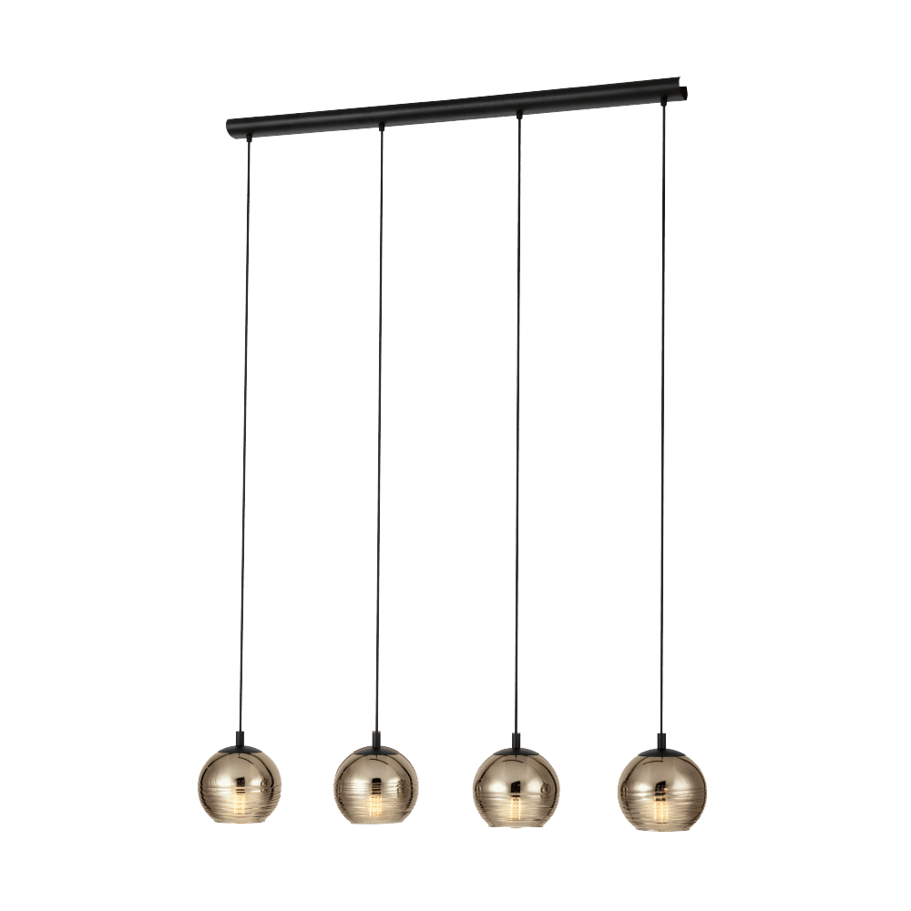 LEMORIETA PENDEL SORT/GULL E27 4x40W REK_39686