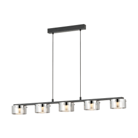 COPILLOS PENDEL 5X7,2W 2850LM SORT/GL.DIM