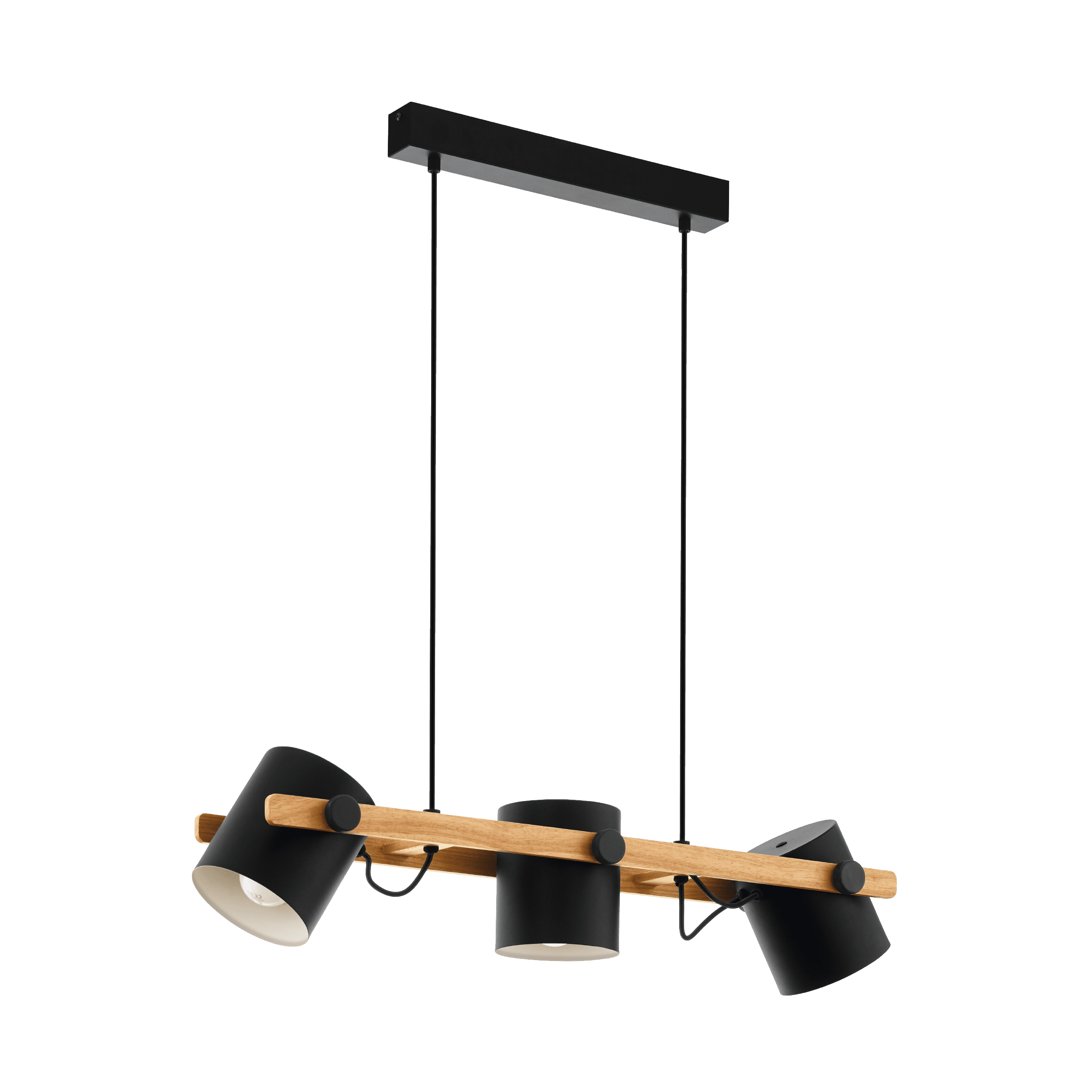 HORNWOOD PENDEL SORT/TRE 3x60W E27
