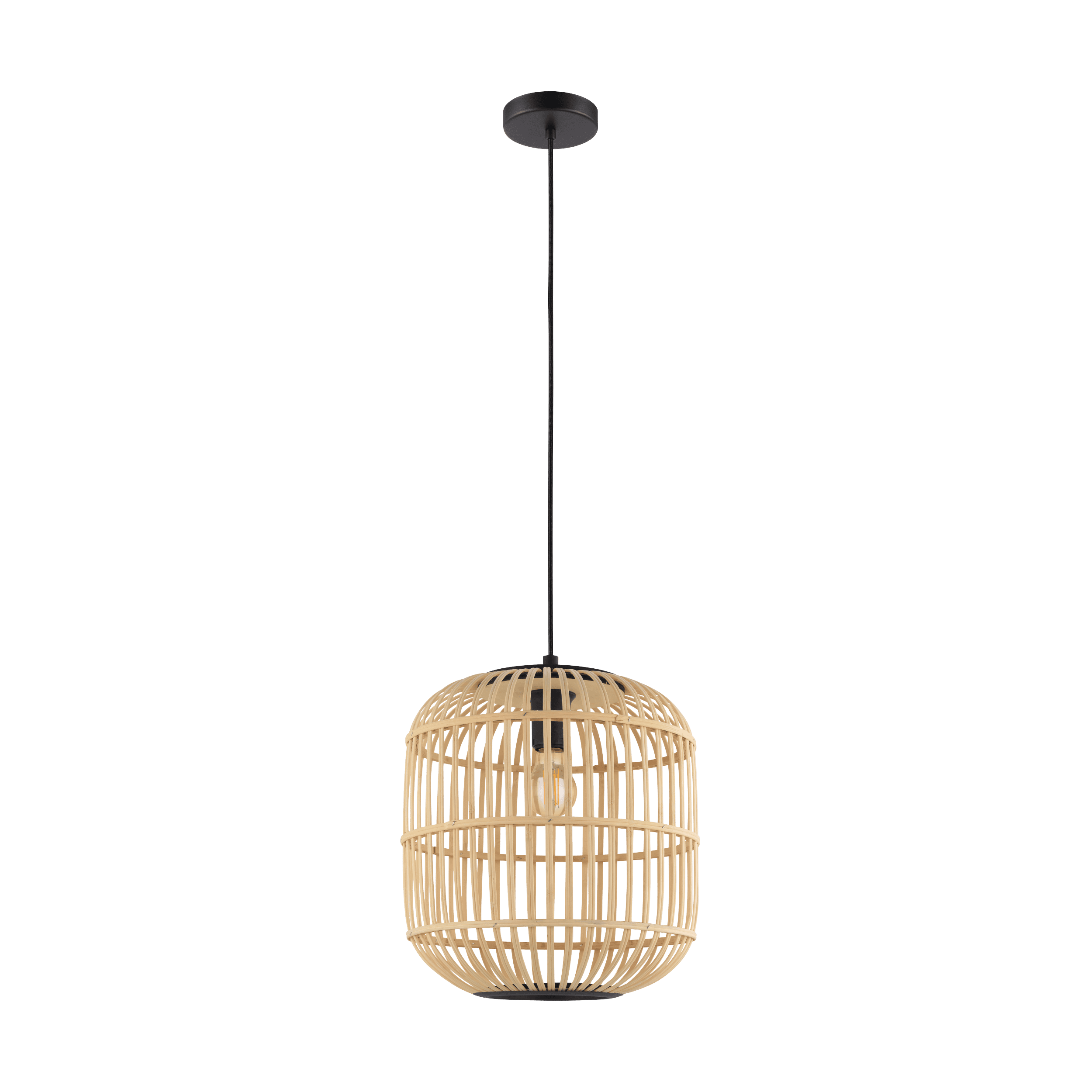 BORDESLEY PENDEL SORT/NATUR 1x28W E27