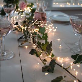 DEW DROP bukettslynge 360-lys daylight/sølv wire_456-01