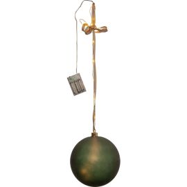 BLISS glasskule 20 cm grønn timer/batteri_460-72