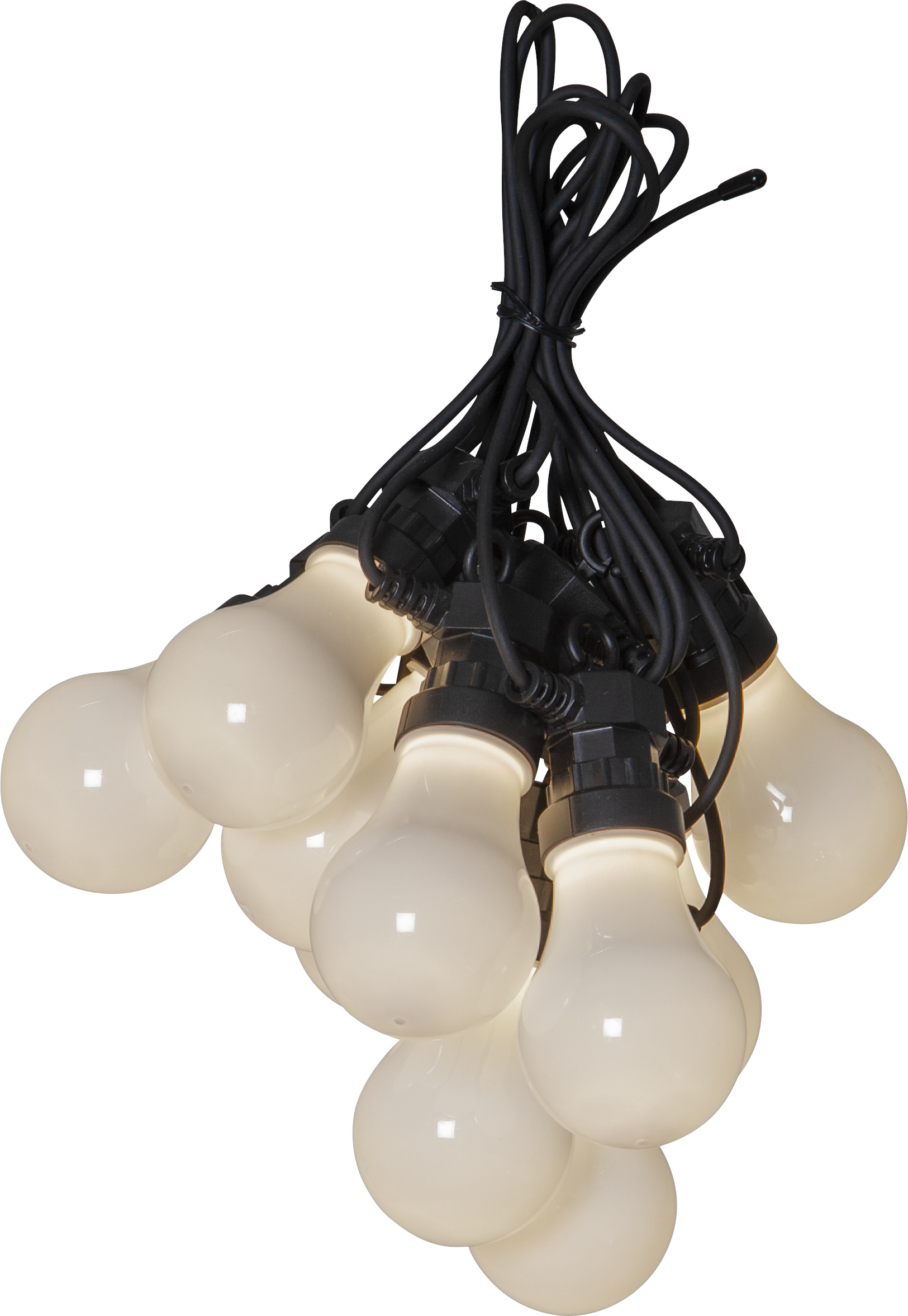 CIRCUS FILAMENT slynge 10-lys opal/svart kabel. 4,05m_476-81