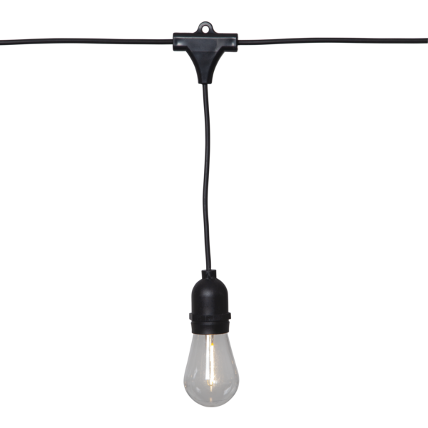 STRING LIGHT 10-lys slynge klar/svart. 3,6m_476-94