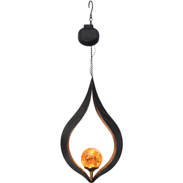 MELILLA solcelle vindmølle svart/amber s