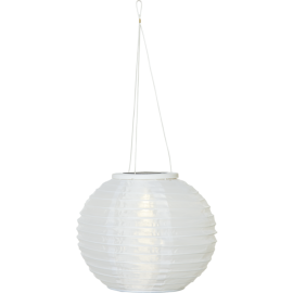 FESTIVAL RISBALL 25 CM SOLCELLE HVIT