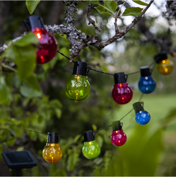 PARTAJ solcelle slynge 10-LED multi