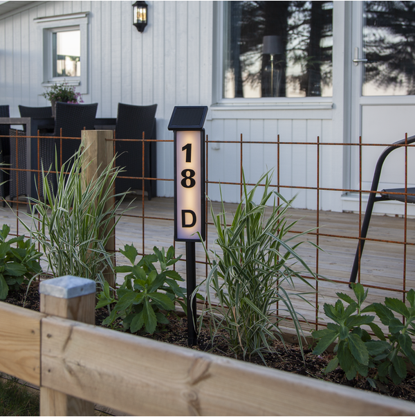 PATHY solcelle husnummerskilt