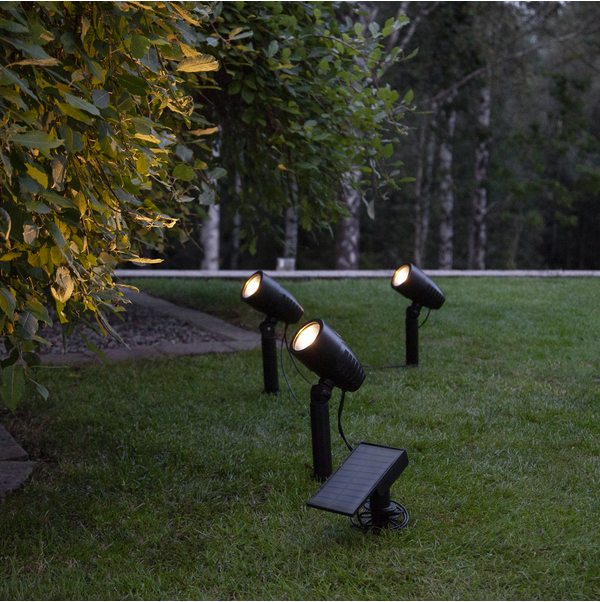 POWERSPT solcelle spotlight 3-pk