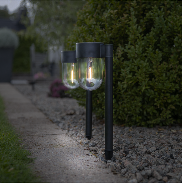 CUPOLA stibelysning solcelle 2-pk