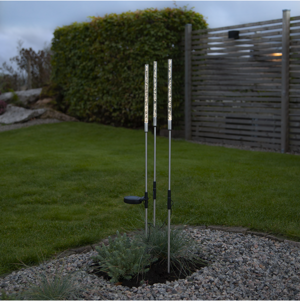 BUBBLY solcelle dekor 3-pk varmhvit