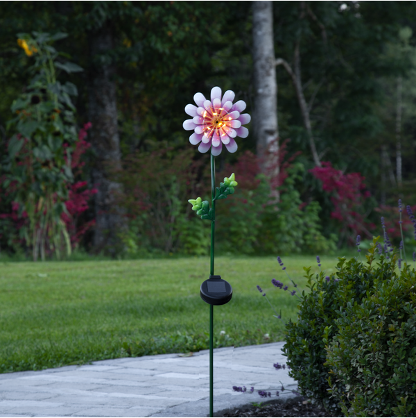 PINK DAISY solcelle dekorasjon blomst