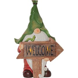 GNOMY "Velkommen" dekorasjon solcelle