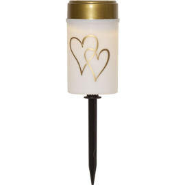 HAEARTY SOLCELLE GRAVLYS HVIT M/HJERTER_483-10